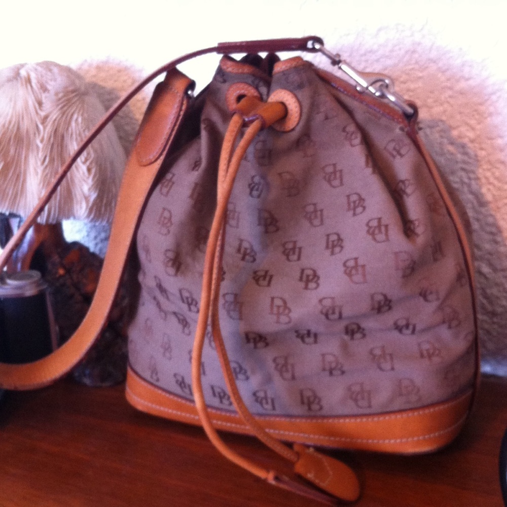 Dooney & Bourke Drawstring Canvas & Leathe - image 2